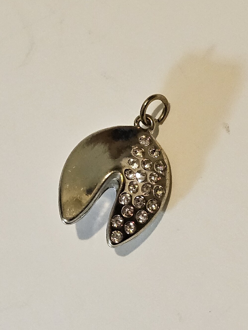 Cookie Lee 2000s Rhinestone Fortune Cookie Charm